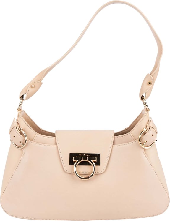 Salvatore Ferragamo Salvatore Ferragamo Leather Gancini Buckle Shoulder Bag
