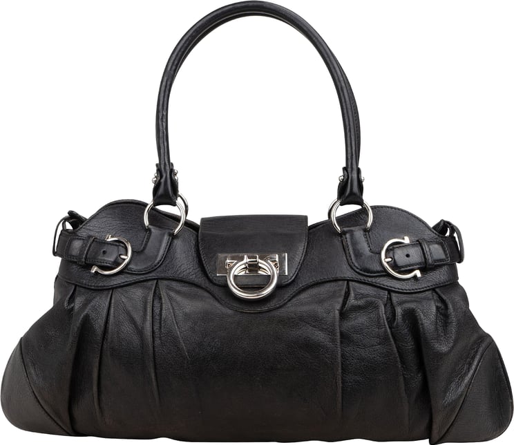 Salvatore Ferragamo Salvatore Ferragamo Black Leather Marisa Handbag