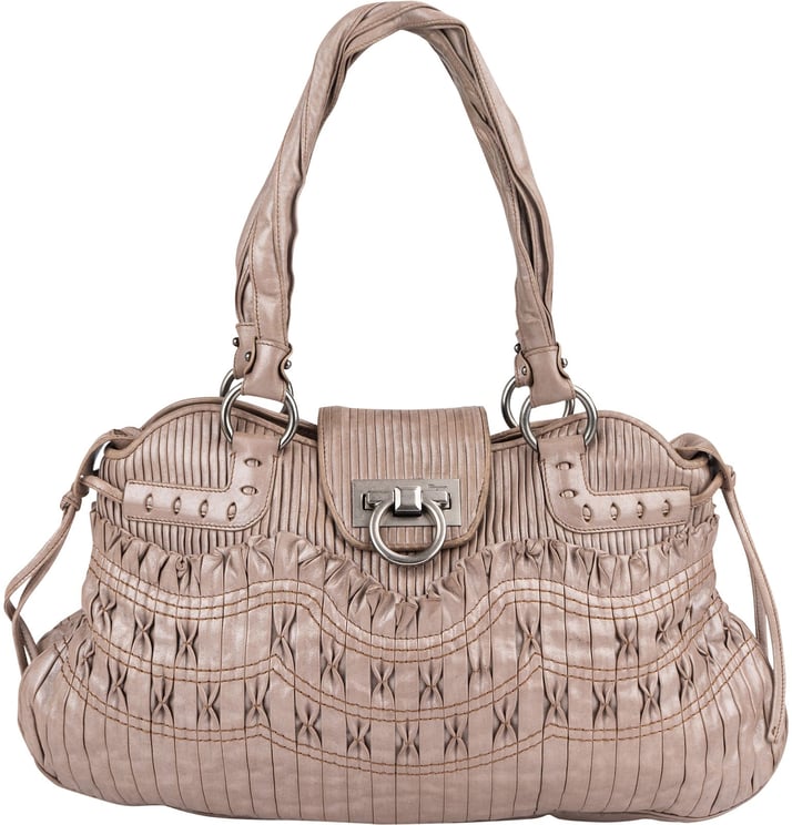 Salvatore Ferragamo Salvatore Ferragamo Pleated Leather Gancini Flap Bag Handbag