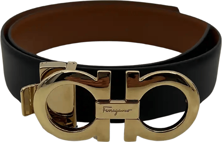Salvatore Ferragamo Salvatore Ferragamo reversible Gancini leather belt in brown and black, 85cm