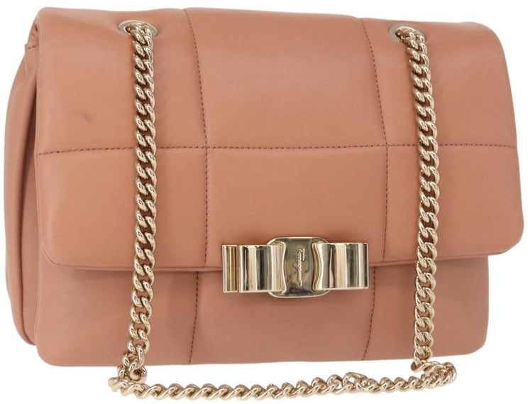 Salvatore Ferragamo Salvatore Ferragamo Vara Soft Flap Bag Quilted Leather Small