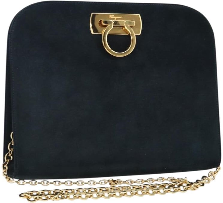 Salvatore Ferragamo Salvatore Ferragamo Gancini Chain Shoulder bag Suede