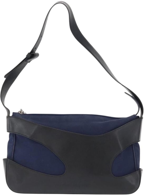 Salvatore Ferragamo Salvatore Ferragamo Cut Out Shoulder Bag Canvas and Leather