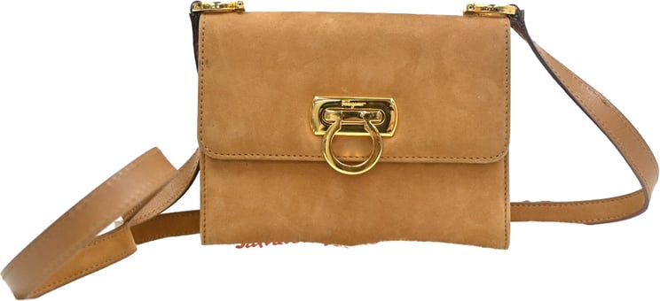 Salvatore Ferragamo Salvatore Ferragamo Gancini Shoulder Bag Suede