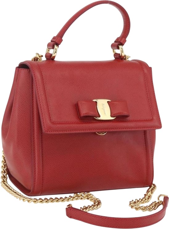 Salvatore Ferragamo Salvatore Ferragamo Carrie Vara Saffiano Leather Small