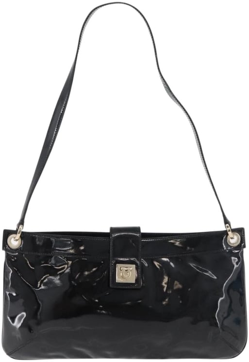 Salvatore Ferragamo Salvatore Ferragamo Gancini Shoulder Bag Patent Leather