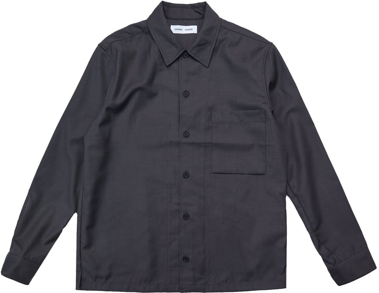 Samsøe Samsøe Overshirt Sadamon Black Oyster