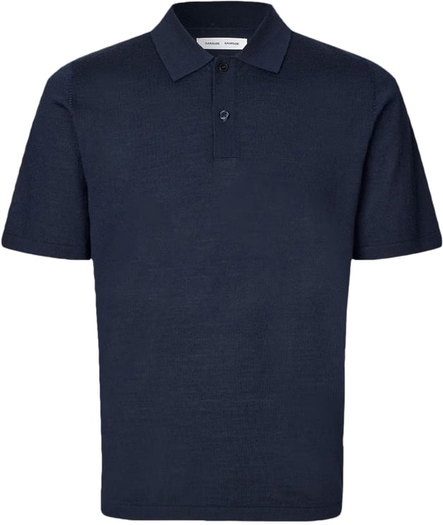 Samsøe Samsøe Polo Ss Sarowan Knit Blu