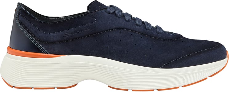 Santoni Men's leather sneaker