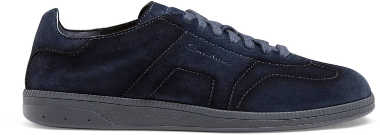 Santoni Men's suede sneaker