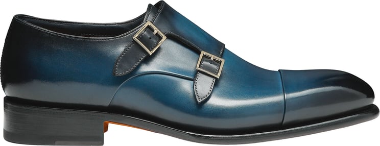 Santoni Men's doublebuckle shoe