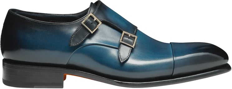 Santoni Men's doublebuckle shoe
