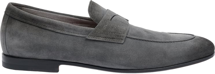 Santoni Men's suede Carlo loafer