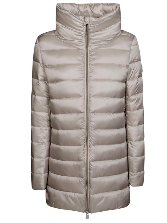 Save the Duck Padded High-Collar Jacket with Quilted Texture
