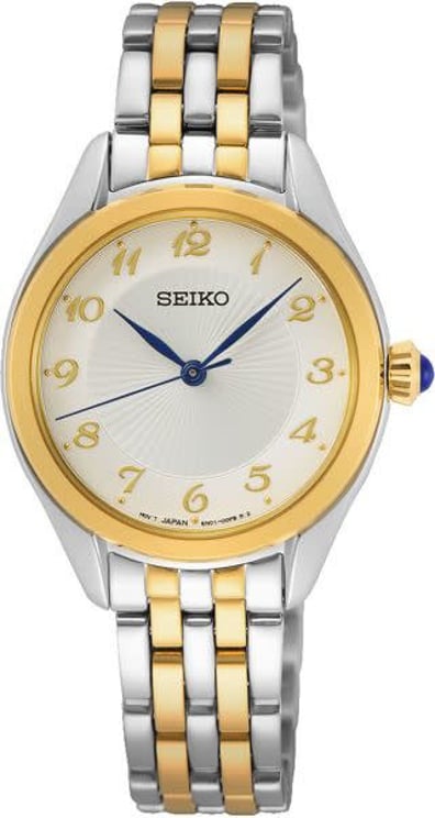 Seiko Seiko Horloge SUR380P1 Staal Bi-color Quartz 50m Waterdicht 29mm