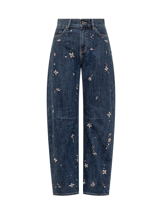 Self-Portrait Self-Portrait Jeans Ricamati con Perline