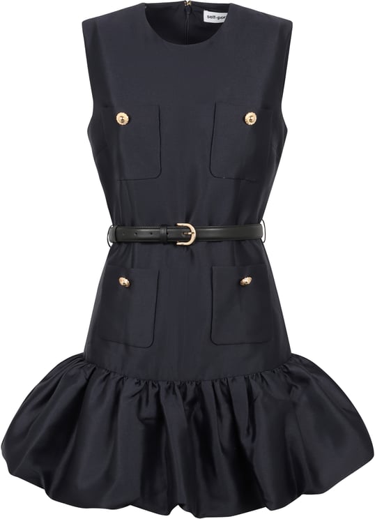 Self-Portrait Techno taffetà dress