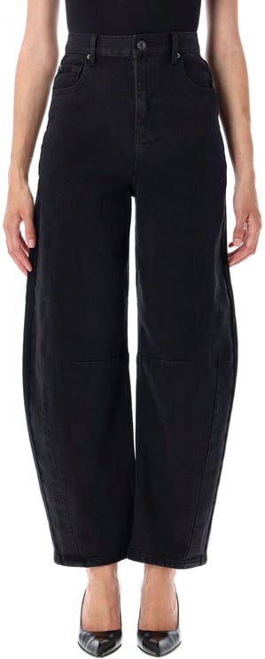 Self-Portrait Barrel Denim Nero