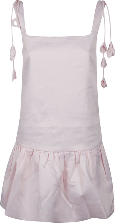 Self-Portrait Flower Taffeta Mini Dress Pink