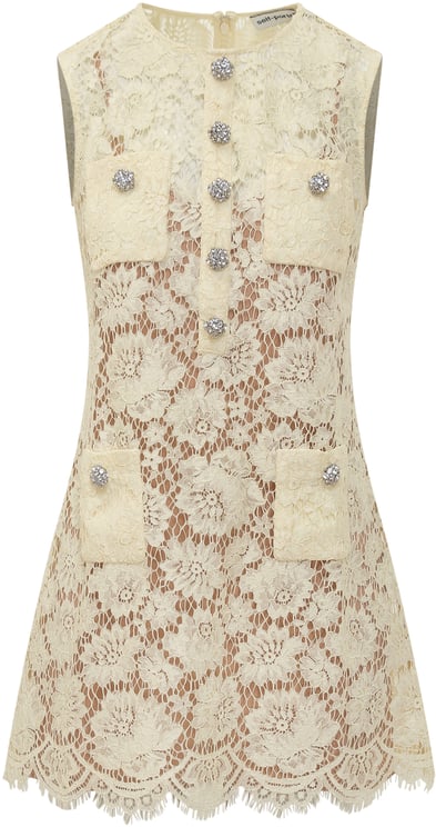 Self-Portrait Abito Mini in Pizzo Ricamato