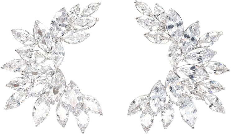 Self-Portrait Crystal Cuff Earring Argento