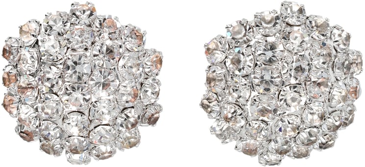 Self-Portrait Crystal Flower Earring Argento