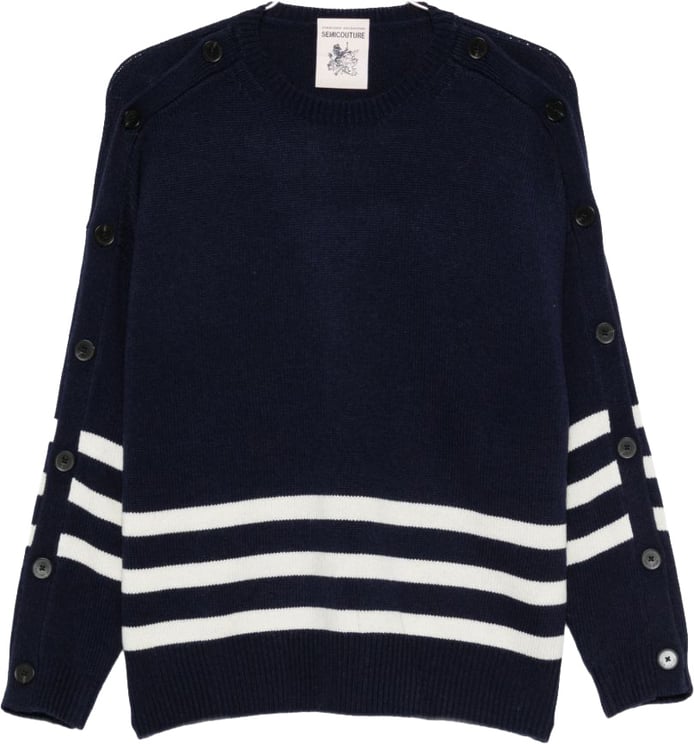 Semicouture Sweaters Navy