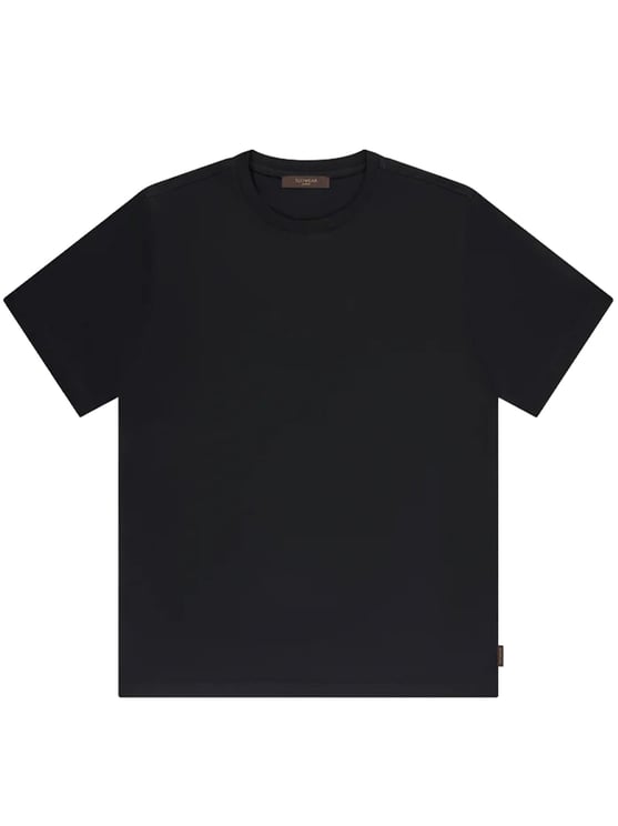 Slowear Black Boxy Fit Smooth Fabric T-shirt