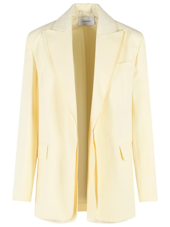 Sportmax 'Tenuta' Blazer In Light Yellow Viscose Blend