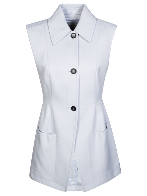 Sportmax White Gabarra Tunic Sleeveless Vest