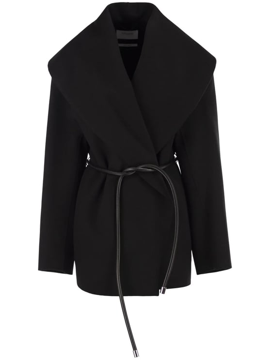 Sportmax Black Spxuguale Oversized Collar Jacket