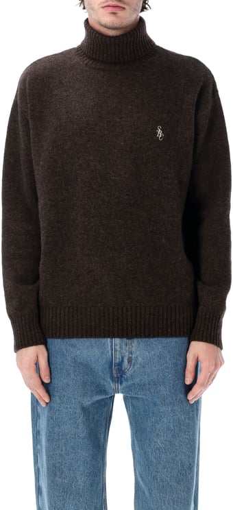 Sporty & Rich Src Wool Turtleneck Marrone