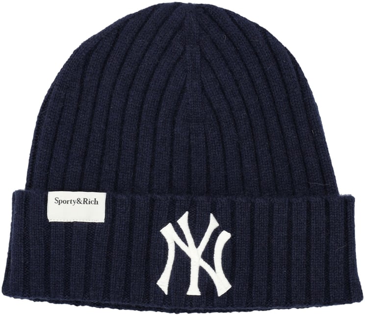 Sporty & Rich Yankees Hat Wool Blu