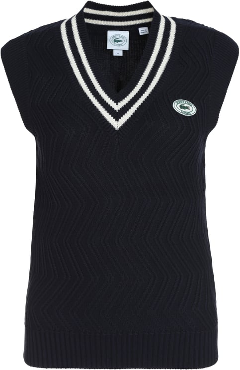 Sporty & Rich Lacoste x Sporty & Rich - Zig Zag knitted vest