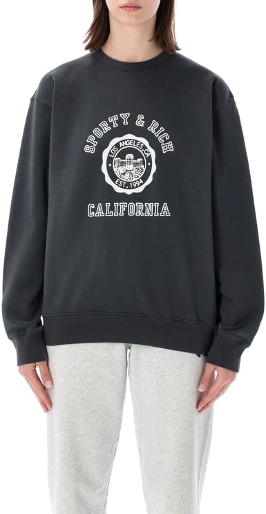 Sporty & Rich California Crew Neck Faded Black