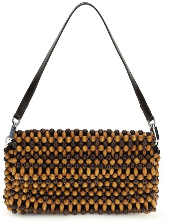 Staud Staud Brown Wood Shoulder Bag
