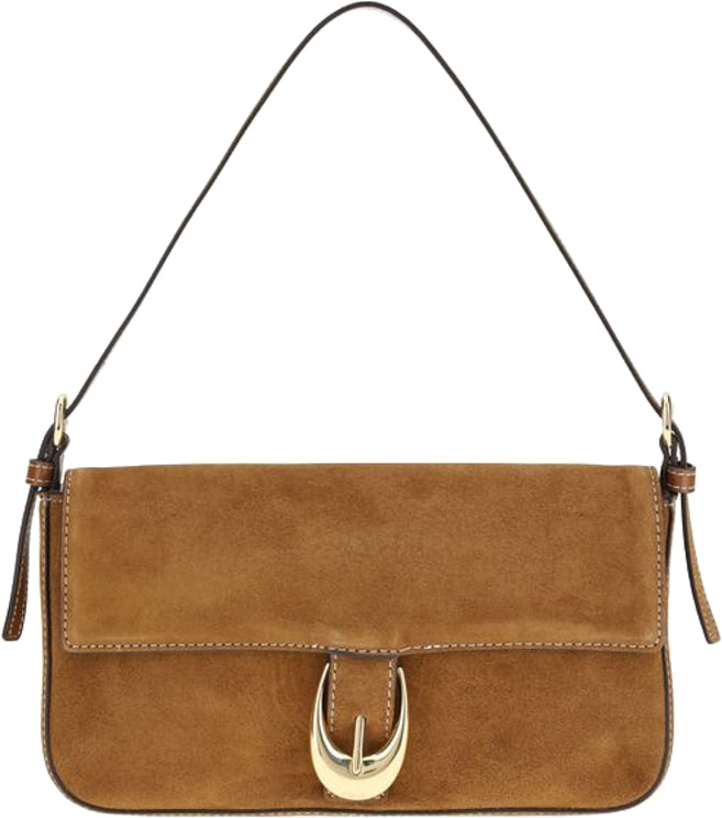 Staud Staud Brown Calf Leather Bos Taurus Shoulder Bag