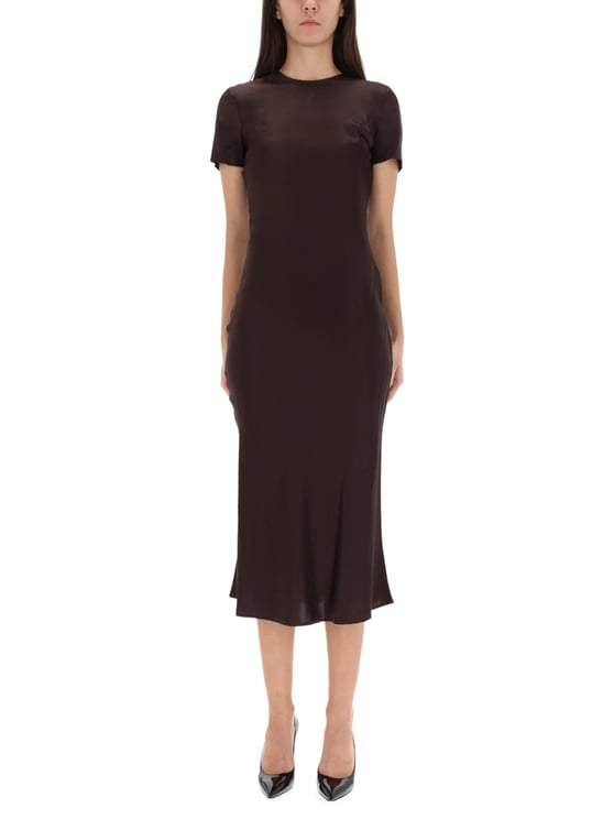 Staud Marcel Silk Blend Midi Dress