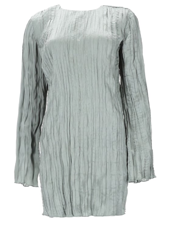 Staud Kona Textured Crinkled Mini Dress