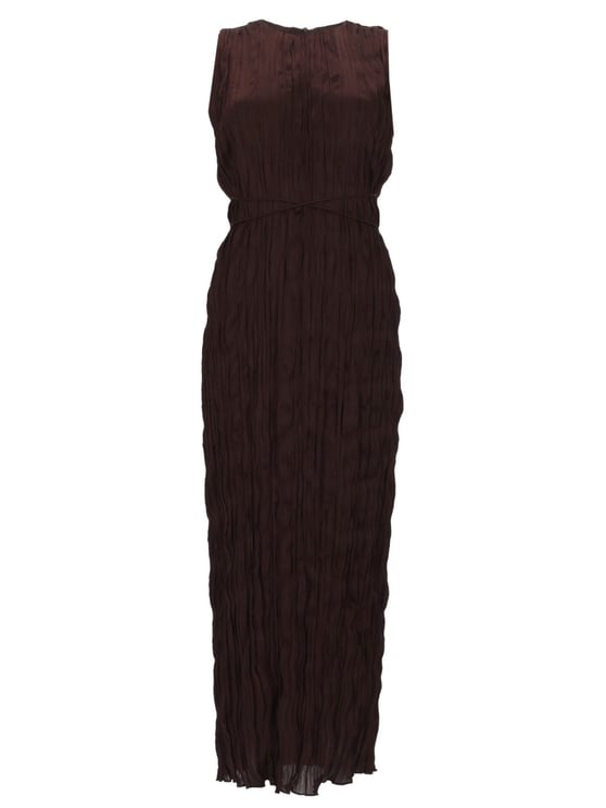 Staud Mizu Polyester Crinkled Belted Dress