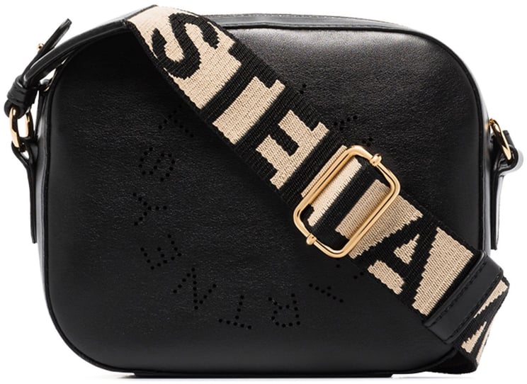 Stella McCartney Pink Camera Bag Perforated Logo Satchel