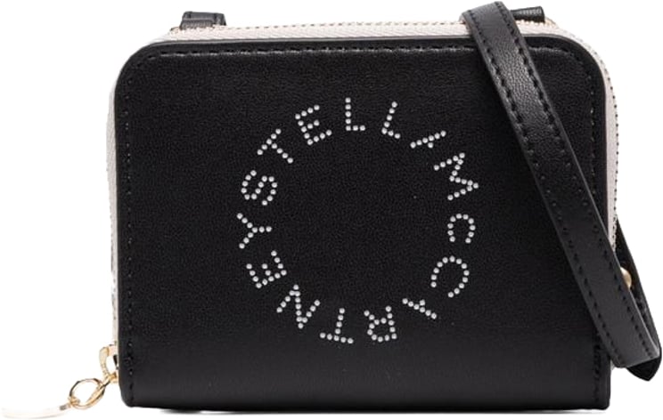 Stella McCartney Black Card Holder Bicolor Eco Card Cases