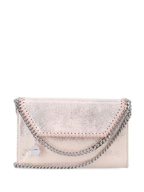 Stella McCartney Silver Polyester Falabella Wallet Chain Clutch