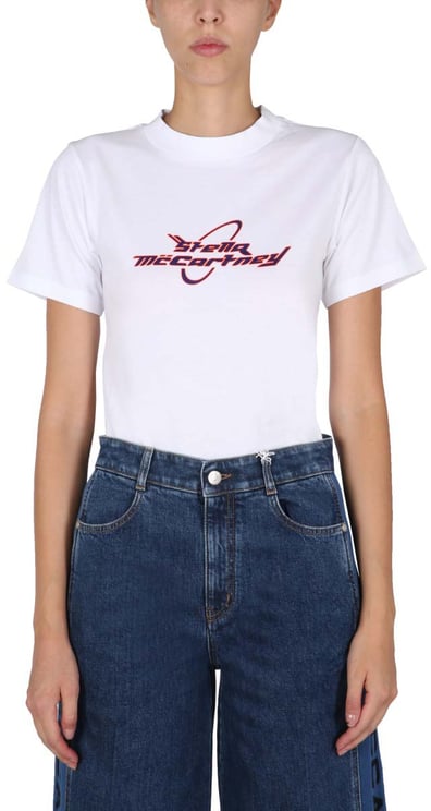 Stella McCartney Logo Print Crew Neck T-Shirt