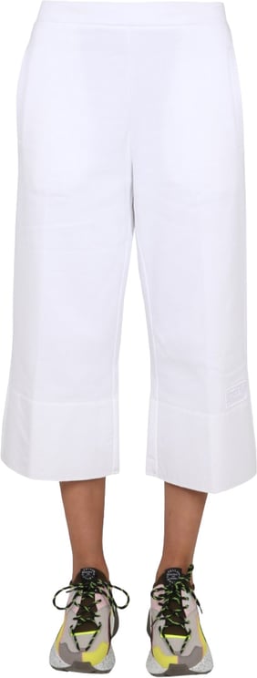 Stella McCartney White Wide-Leg Cropped Pants