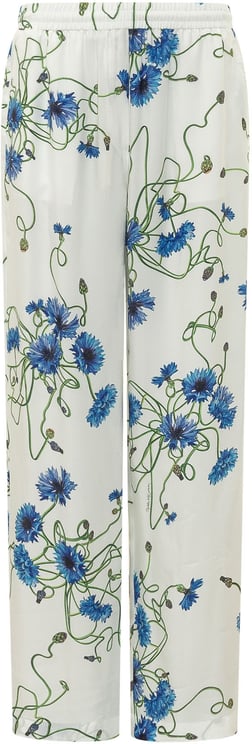 Stella McCartney Pantalone con Stampa Floreale a Gamba Larga