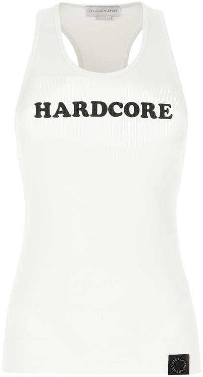 Stella McCartney Stella Mccartney White stretch cotton tank top
