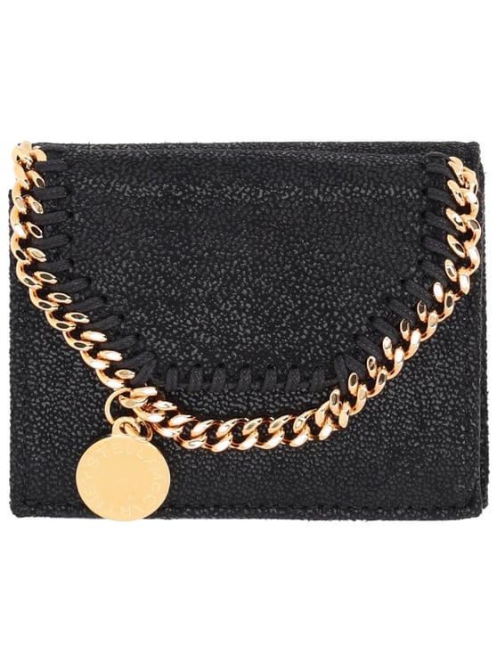 Stella McCartney Neutrals Falabella Pebbled Chain Wallet