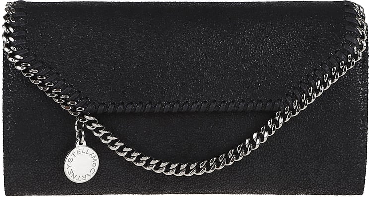Stella McCartney STELLA McCARTNEY Falabella Continental Wallet With Chain Eco Shaggy Deer W/Ruthenium Chain