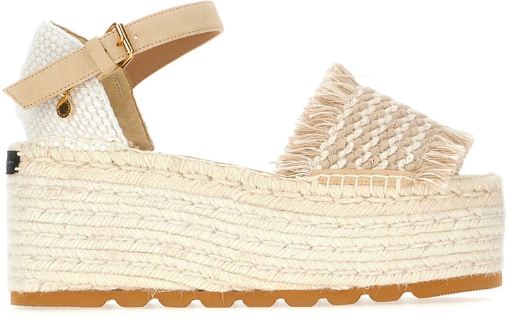 Stella McCartney Stella Mccartney Multicolor canvas wedge